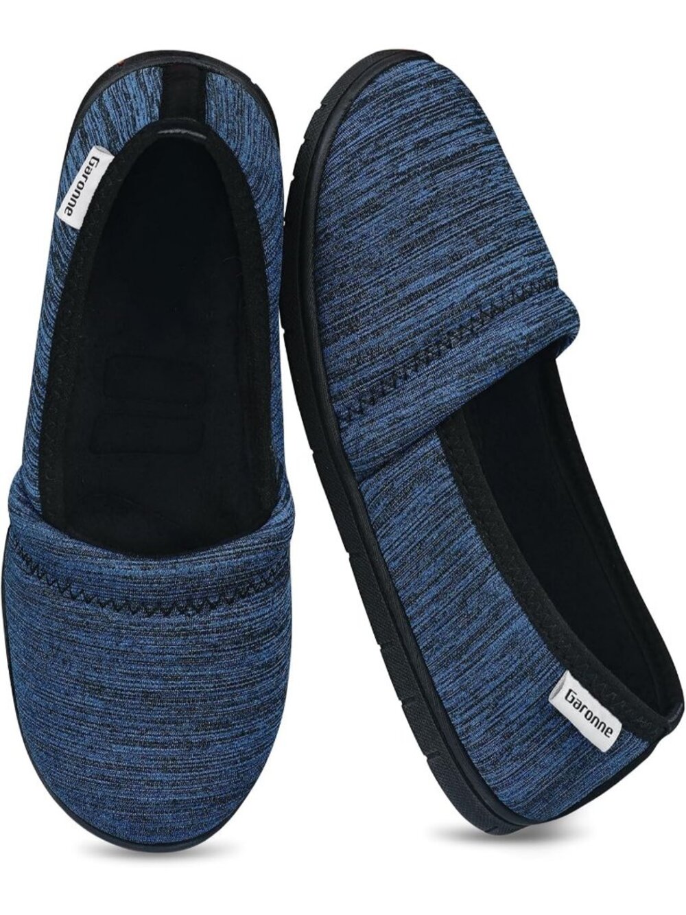 Women's Dark Blue Lightweight Removable Athletic Cushioned Insole House Slippers
